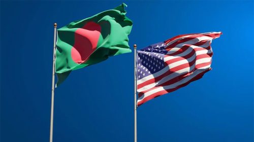 Bangladesh and Usa Flag